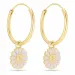 18 mm margriet paarse creool in verguld zilver - Marie