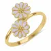 margriet paarse ring in verguld sterlingzilver - Maggie