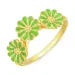 margriet lichtgroene ring in verguld sterlingzilver