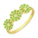 margriet lichtgroene ring in verguld sterlingzilver