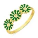margriet donkergroen ring in verguld sterlingzilver