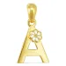 letter a hanger in verguld sterlingzilver