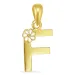 letter f hanger in verguld sterlingzilver