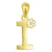 letter i hanger in verguld sterlingzilver
