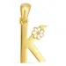 letter k hanger in verguld sterlingzilver