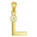 letter l hanger in verguld sterlingzilver