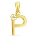 letter p hanger in verguld sterlingzilver