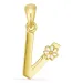 letter v hanger in verguld sterlingzilver