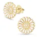 11,5 mm margriet oorbellen in verguld zilver - Marie