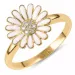 11 mm margriet ring in verguld sterlingzilver - Matilda