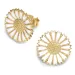 15 mm margriet oorsteker in verguld sterlingzilver - Marie