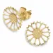 11 - 12 MM margriet oorsteker in verguld sterlingzilver - Marie