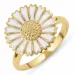 15 mm margriet ring in verguld sterlingzilver - Marie