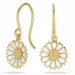 11 - 12 MM margriet oorbellen in verguld sterlingzilver - Marie