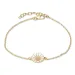 11 mm margriet ankerarmband in verguld sterlingzilver met margriet hanger in verguld sterlingzilver - Marie