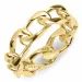 panzer ring in verguld sterlingzilver
