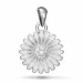 14 mm margriet hanger in gerodineerd zilver - Matilda