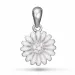 12 mm margriet hanger in gerodineerd zilver - Matilda