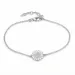 10 mm margriet ankerarmband in gerodineerd zilver met margriet hanger in zilver - Matilda