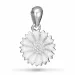 12 mm margriet hanger in gerodineerd zilver - Marie