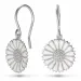15 mm margriet oorbellen in gerodineerd zilver - Marie