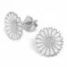 12 mm margriet oorbellen in gerodineerd zilver - Marie