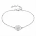 12 mm margriet ankerarmband in gerodineerd zilver met hanger in gerodineerd zilver - Marie