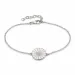 14 mm margriet ankerarmband in gerodineerd zilver met margriet hanger in gerodineerd zilver - Marie