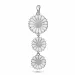 lang margriet hanger in gerodineerd zilver - Marie