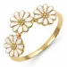 7 mm margriet ring in verguld sterlingzilver - Maggie