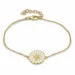 12 mm margriet armband in verguld sterlingzilver met margriet hanger in verguld - Marie