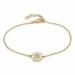 11 mm margriet zirkoon armband in verguld sterlingzilver met margriet hanger in verguld sterlingzilver - Matilda
