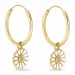 18 mm margriet creool in verguld zilver - Marie
