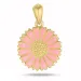 15 mm margriet pink hanger in verguld sterlingzilver - Marie