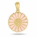 15 mm margriet pink hanger in verguld sterlingzilver