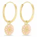18 mm margriet pink creool in verguld zilver - Marie