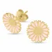 12 mm margriet pink oorbellen in verguld zilver - Marie
