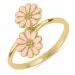 margriet roze ring in verguld sterlingzilver - Maggie