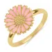 12 mm margriet roze ring in verguld sterlingzilver - Marie