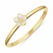 5 mm margriet witte ring in verguld sterlingzilver - Majse