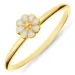 5 mm margriet blauwe ring in verguld sterlingzilver - Maggie