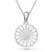 15 mm margriet ketting in zilver