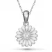 12 mm margriet ketting in zilver