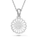 10 mm margriet ketting in zilver