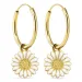 18 mm margriet creool in verguld sterlingzilver - Matilda