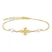 12 x 10,5 mm dagmarkruis parel armband in verguld sterlingzilver