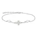 10 x 8,5 mm dagmarkruis parel armband in zilver