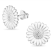 14,5 mm margriet oorsteker in zilver - Matilda