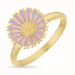 11 mm margriet paarse ring in verguld sterlingzilver - Marie