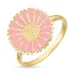 14 mm margriet pink ring in verguld sterlingzilver - Marie